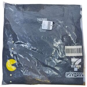 7-Eleven Pac-Man Collaboration Graphic T-Shirt XL Gray Retro‎ Gaming Tee